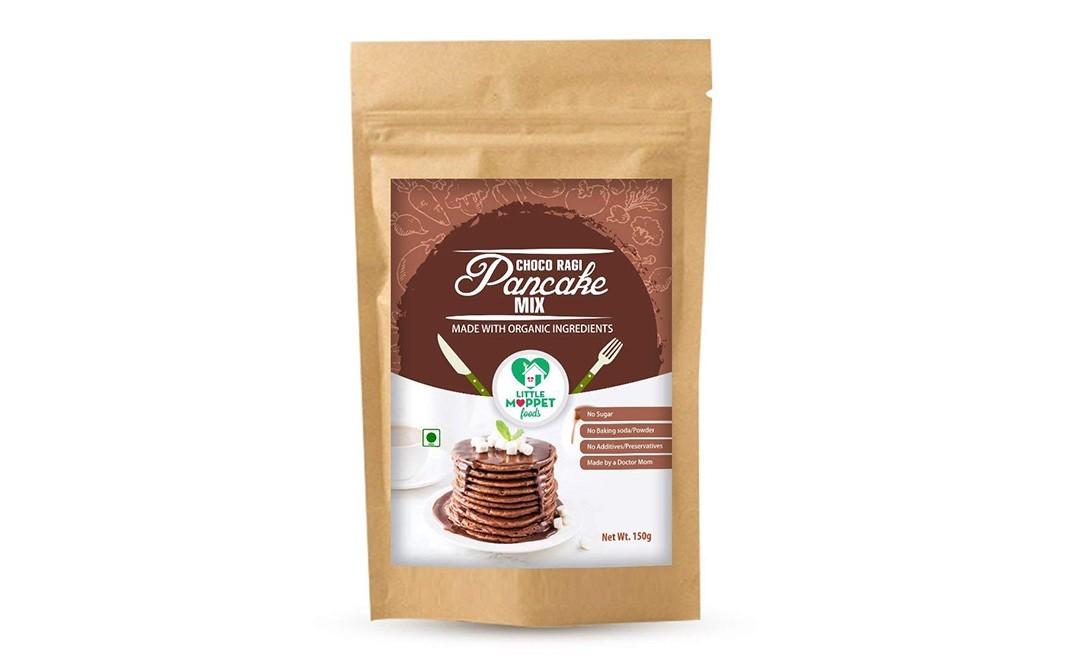 Little Moppet Foods Choco Ragi Pancake Mix   Pack  150 grams